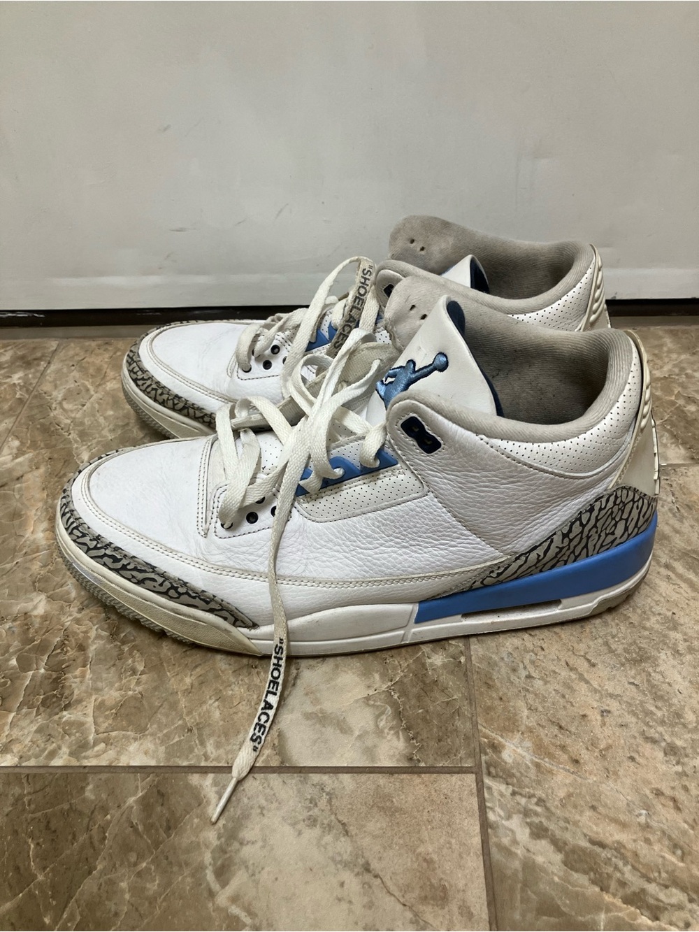 Nike Air Jordan 3 Retro Men's Size 13 UNC 2020 CT8532-104 White Shoes